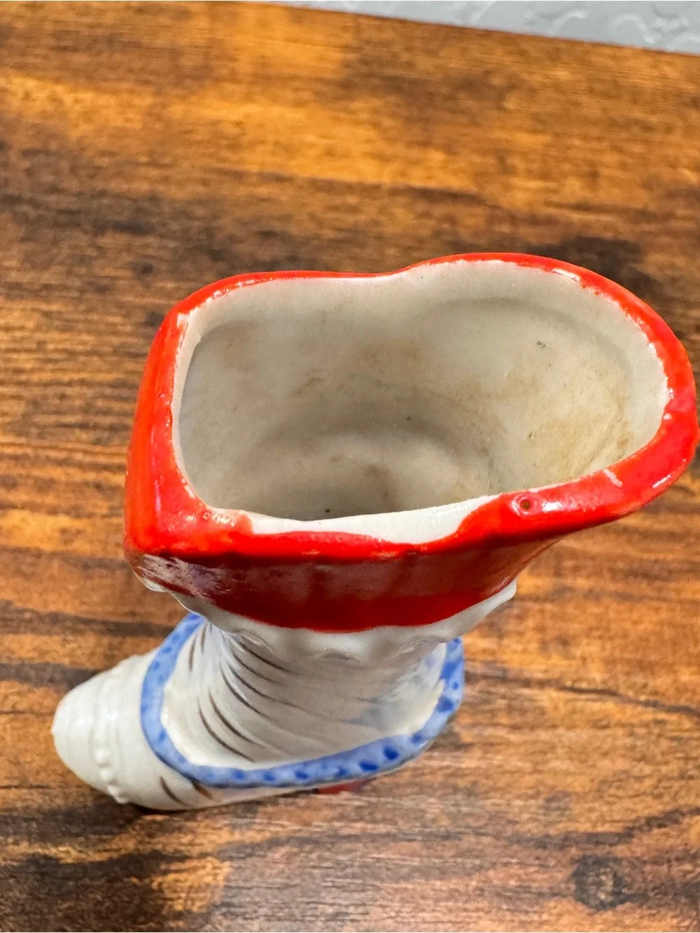 Vintage Mini Ceramic Boot Shoe Match Holder Vase Japan Made Small Miniature